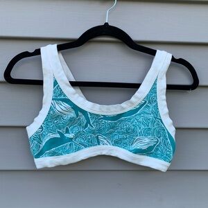 Thunderpants whales & narwhal organic cotton bralette